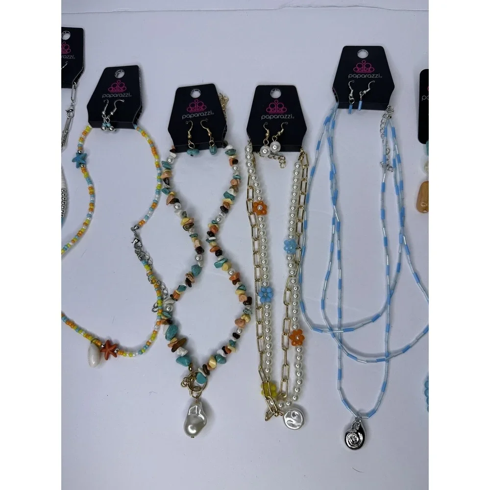 paparazzi jewelry lot bulk Beach theme necklaces, Earrings and bracelet